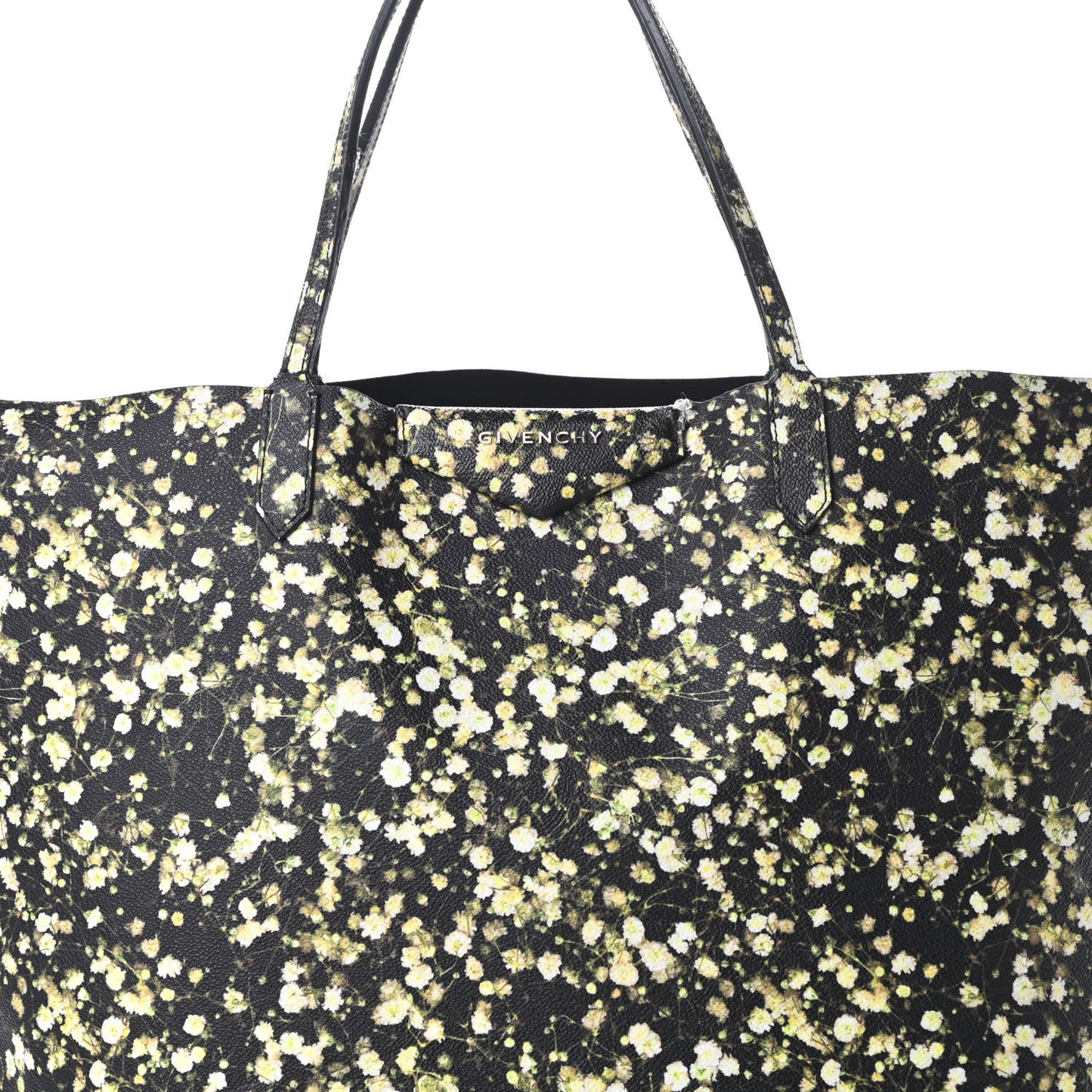 Textured Coated Canvas Baby's Breath Print Large Antigona Tote