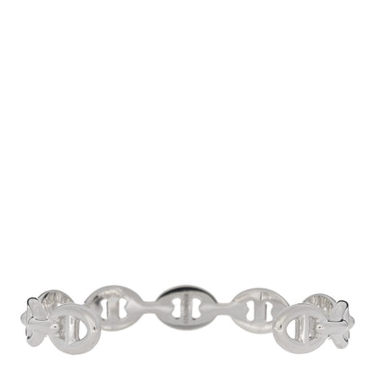 Hermes Sterling Silver MM Chaine d'Ancre Enchainee Cuff Bracelet SH 2 of 3
