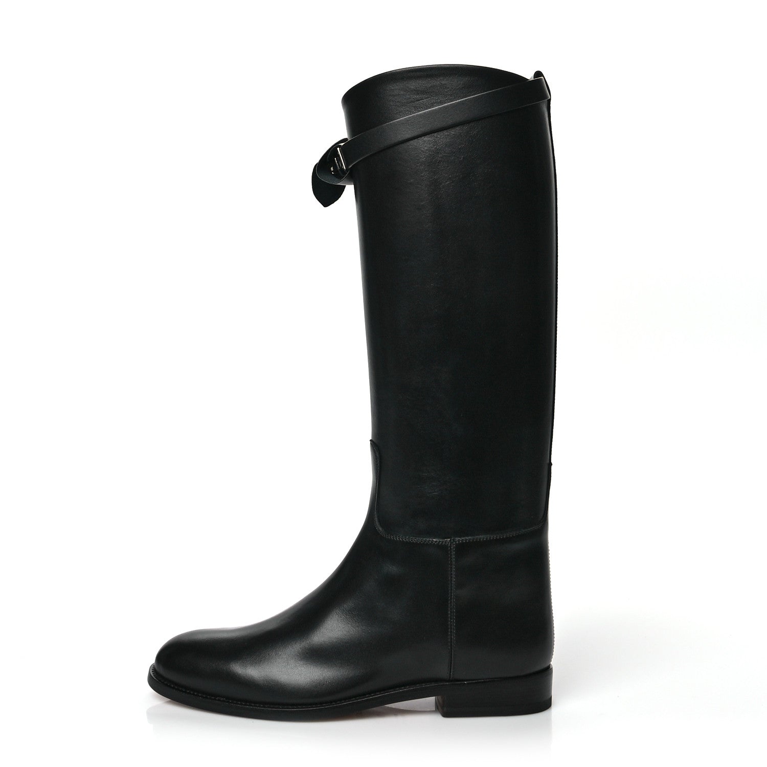 Hermes Box Kelly Jumping Boots 38 Black 1 of 9