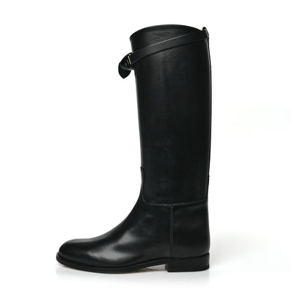 Hermes Box Kelly Jumping Boots 38 Black 1 of 9
