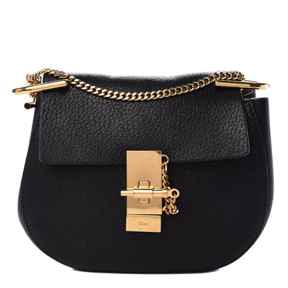 Chloe Grained Lambskin Mini Drew Shoulder Bag Black 1 of 10