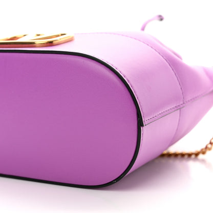 Valentino Garavani Nappa Mini VLogo Signature Chain Bucket Bag Vivid Violet 9 of 9