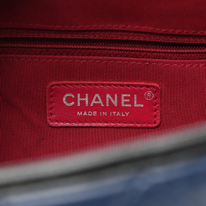 Chanel Aged Calfskin Quilted Medium Gabrielle Hobo Navy Black 6 of 9