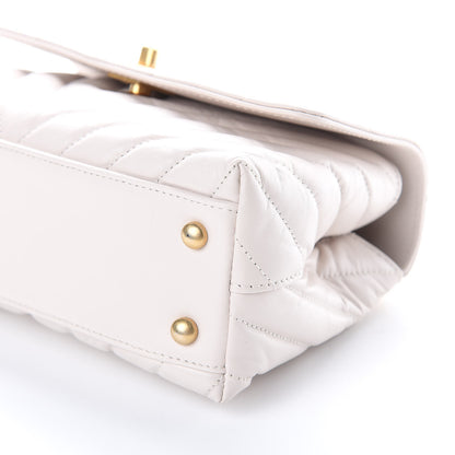 Chanel Calfskin Chevron Quilted Mini Coco Handle Flap Rose Pale 9 of 11