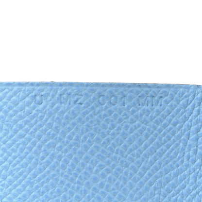 Hermes Epsom Calvi Duo Card Case Celeste 9 of 10