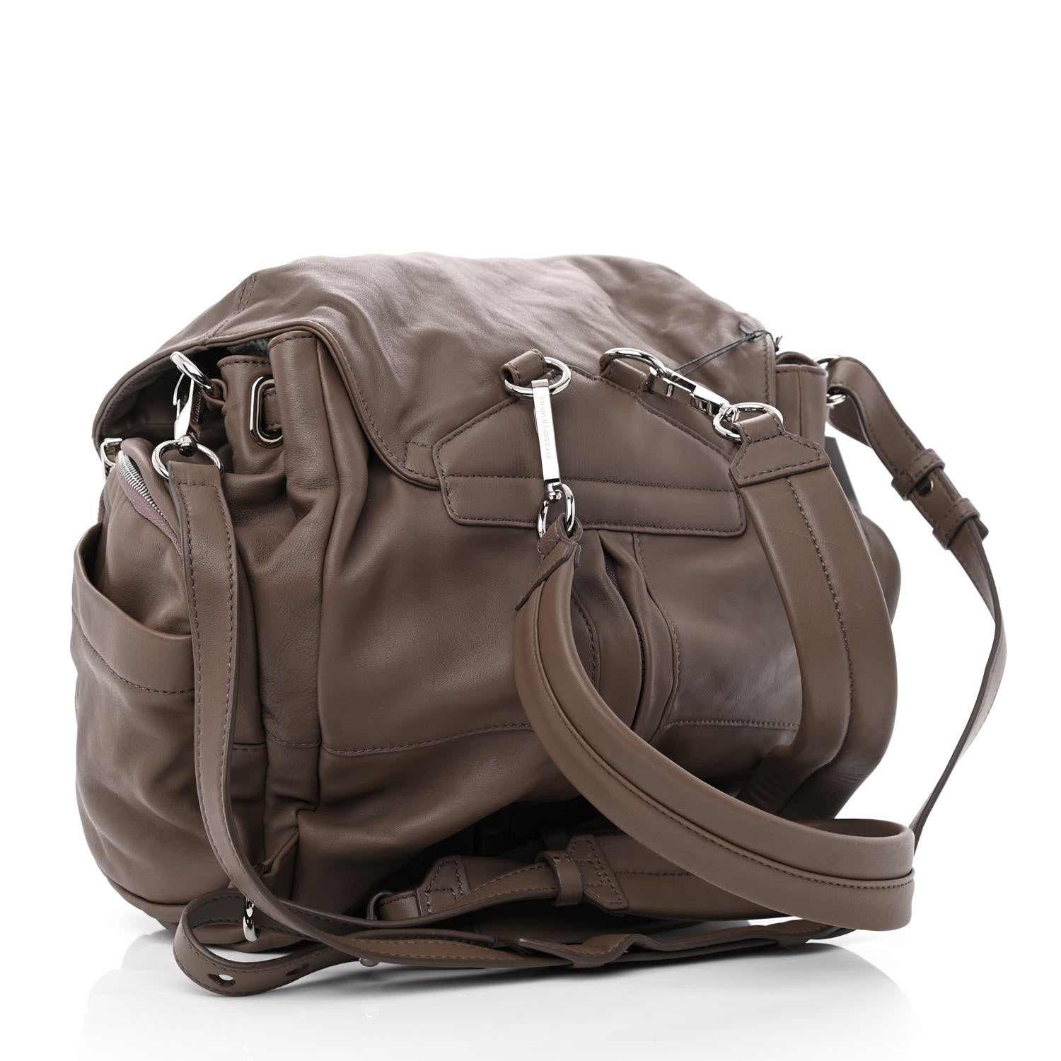 Alexander Wang Lambskin Marti Backpack Latte Rhodium Hardware 3 of 10