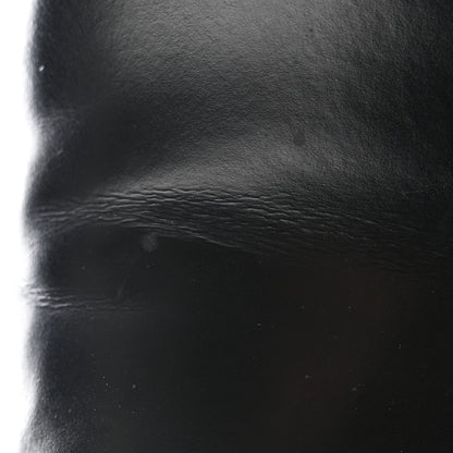 Prada Spazzolato Rois Re-Nylon Metal Triangle Logo Monolith Pouch Pocket 55mm Boots 36 Black 15 of 15