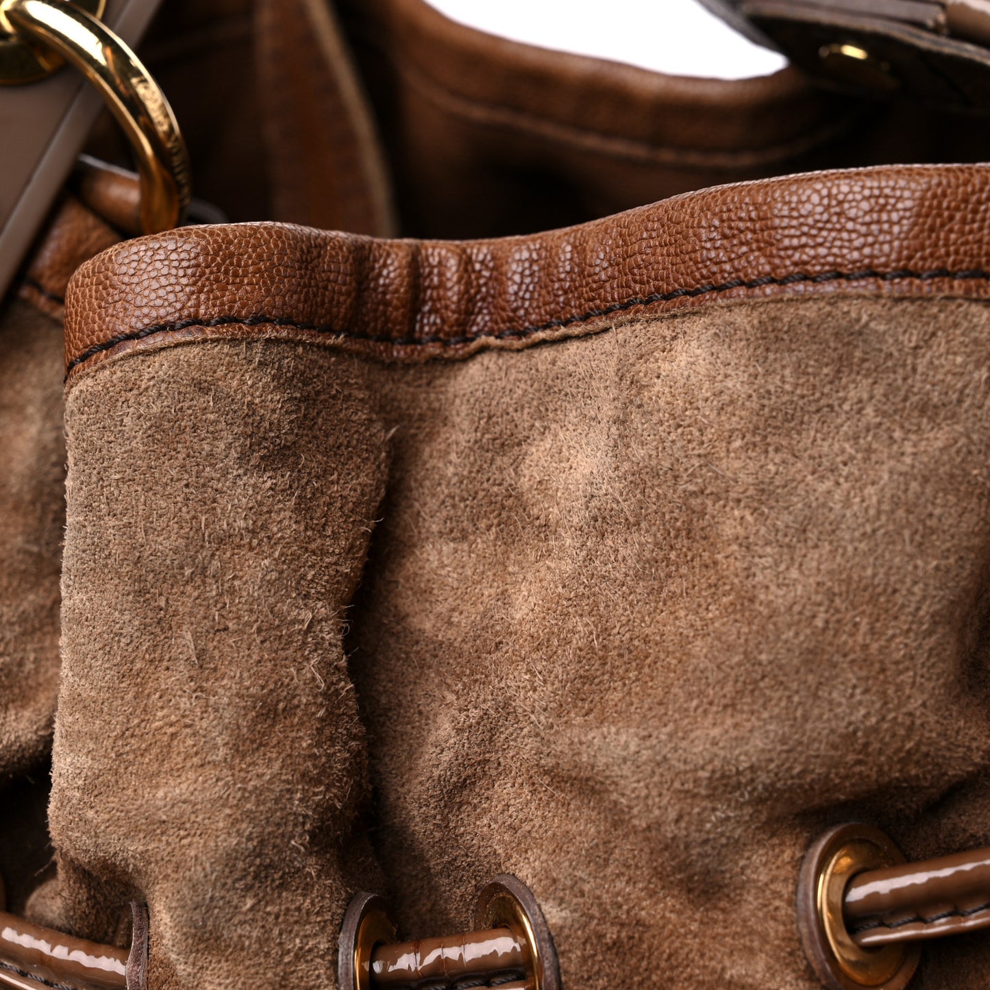 Suede Patent Monogram Irene Brown