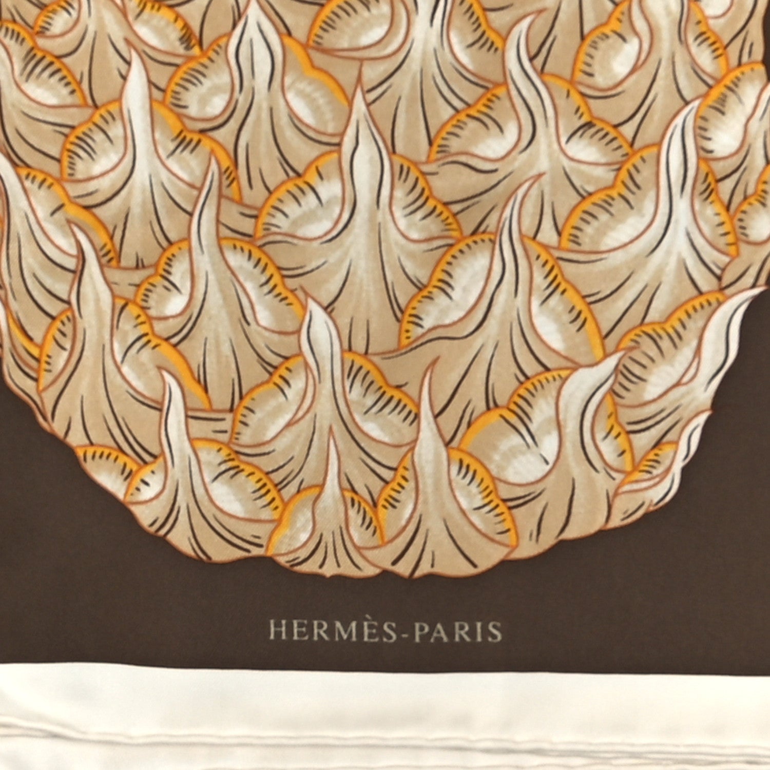 Hermes Silk Index Bromeliaceae Scarf 90 Ebene Bleu Miel 2 of 3