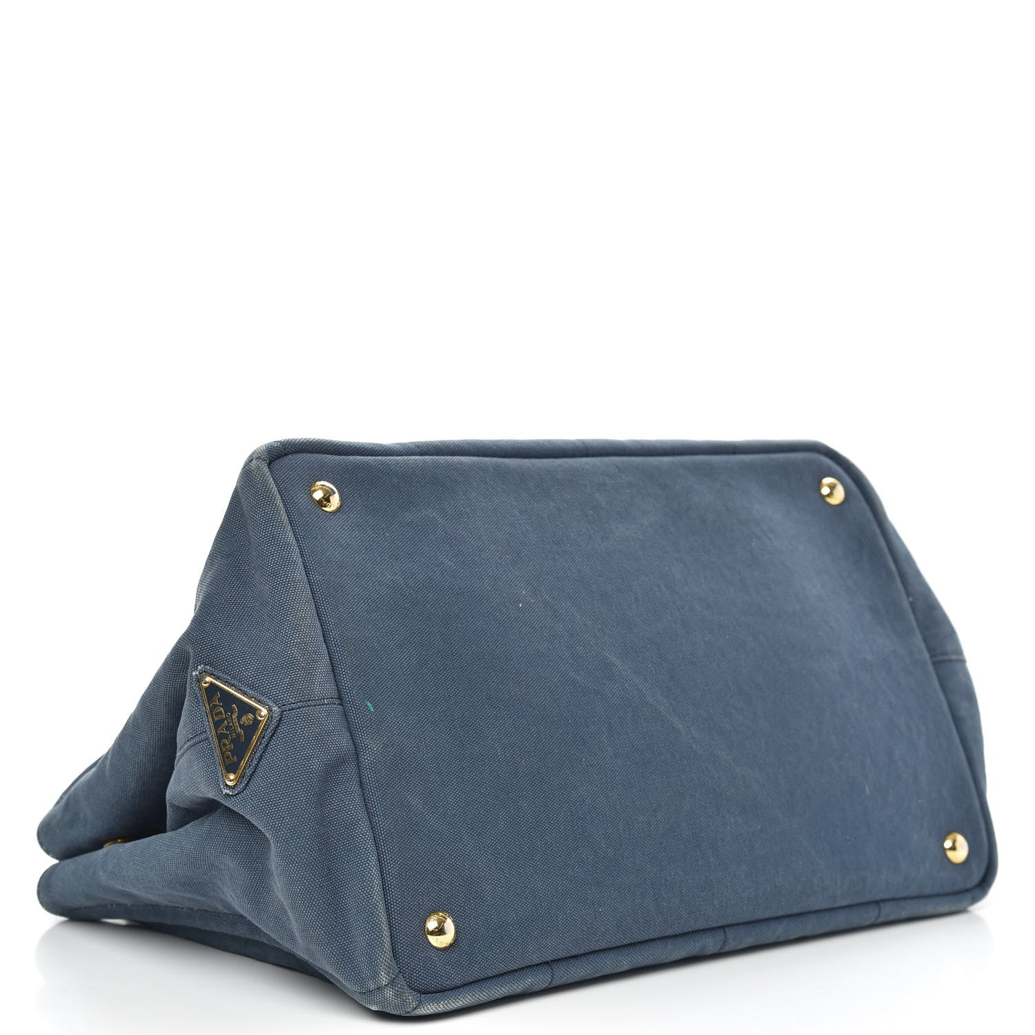 Prada Canvas Canapa Logo Tote Blue 4 of 18