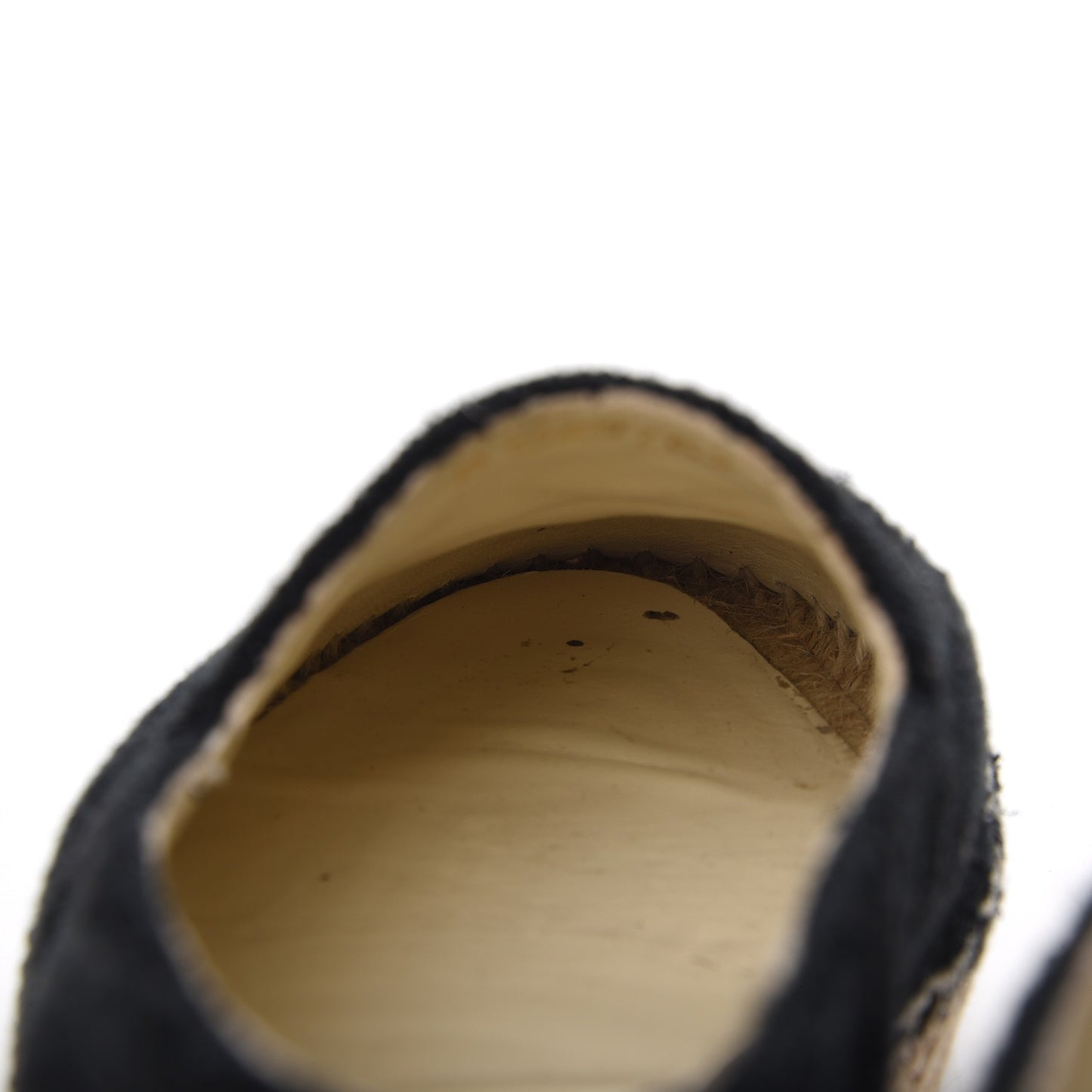 Fabric Patent Calfskin CC Espadrilles 40 Black