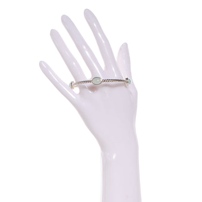 David Yurman Sterling Silver Moonstone Color Classics Four Station 3mm Bangle 2 of 3