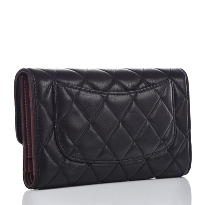 Chanel Lambskin Quilted Large Flap Wallet Black 3 of 13