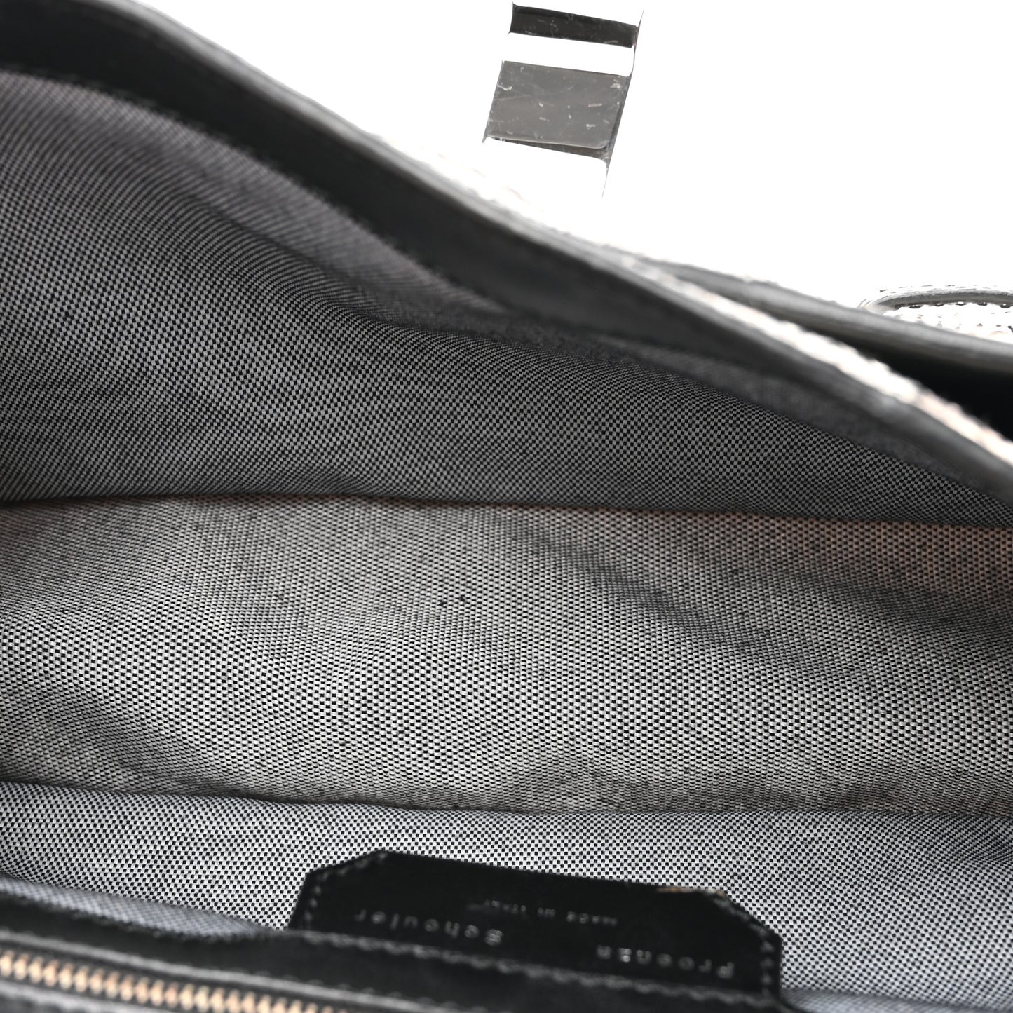 Lambskin Snakeskin Canvas Tiny PS1 Satchel Grey Yellow