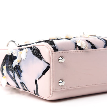 Christian Dior Lambskin Sequin Embroidered Mini Lady Dior Pink 6 of 13