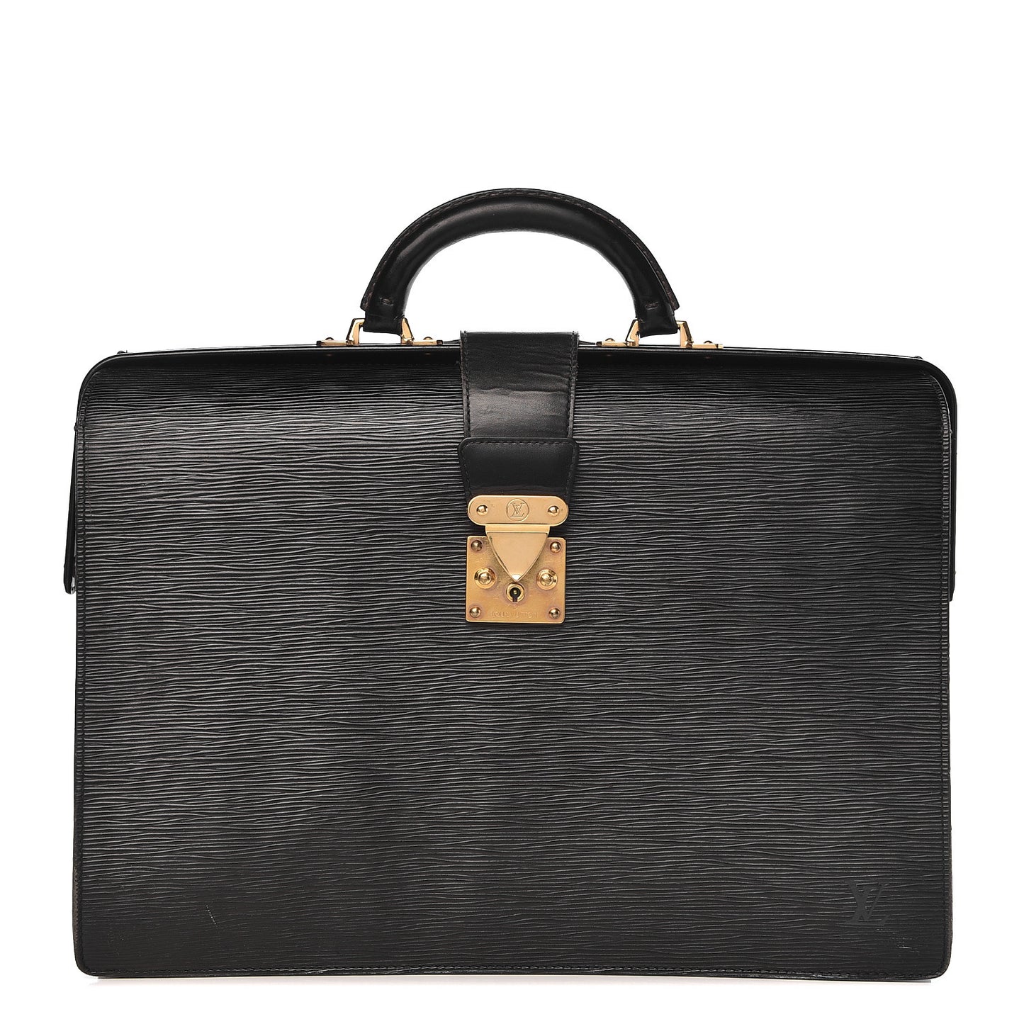 Epi Serviette Fermoir Briefcase Black