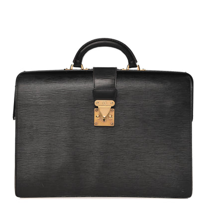 Louis Vuitton Epi Serviette Fermoir Briefcase Black 1 of 23
