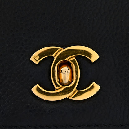 Chanel Caviar Flap CC Shoulder Bag Navy 12 of 13