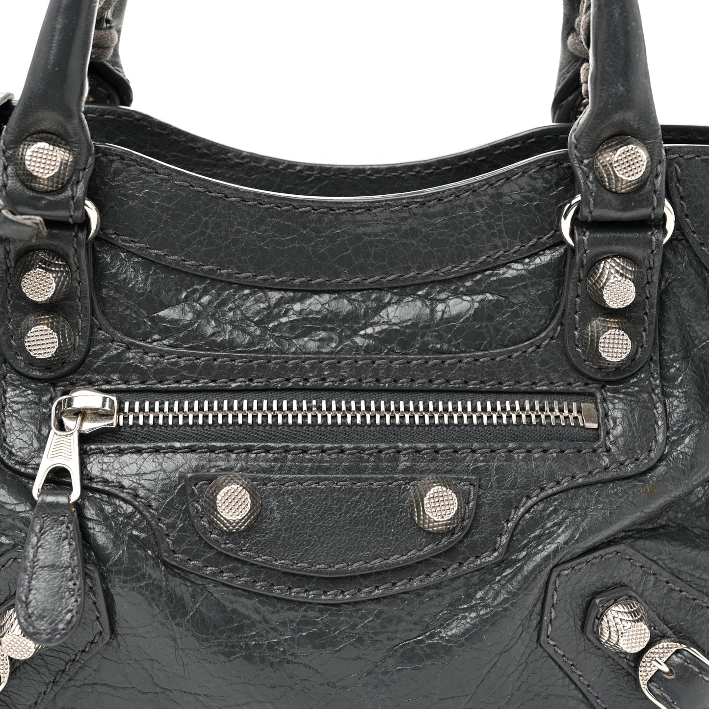 Agneau Giant 12 Silver Hardware Mini City Gris Fossile