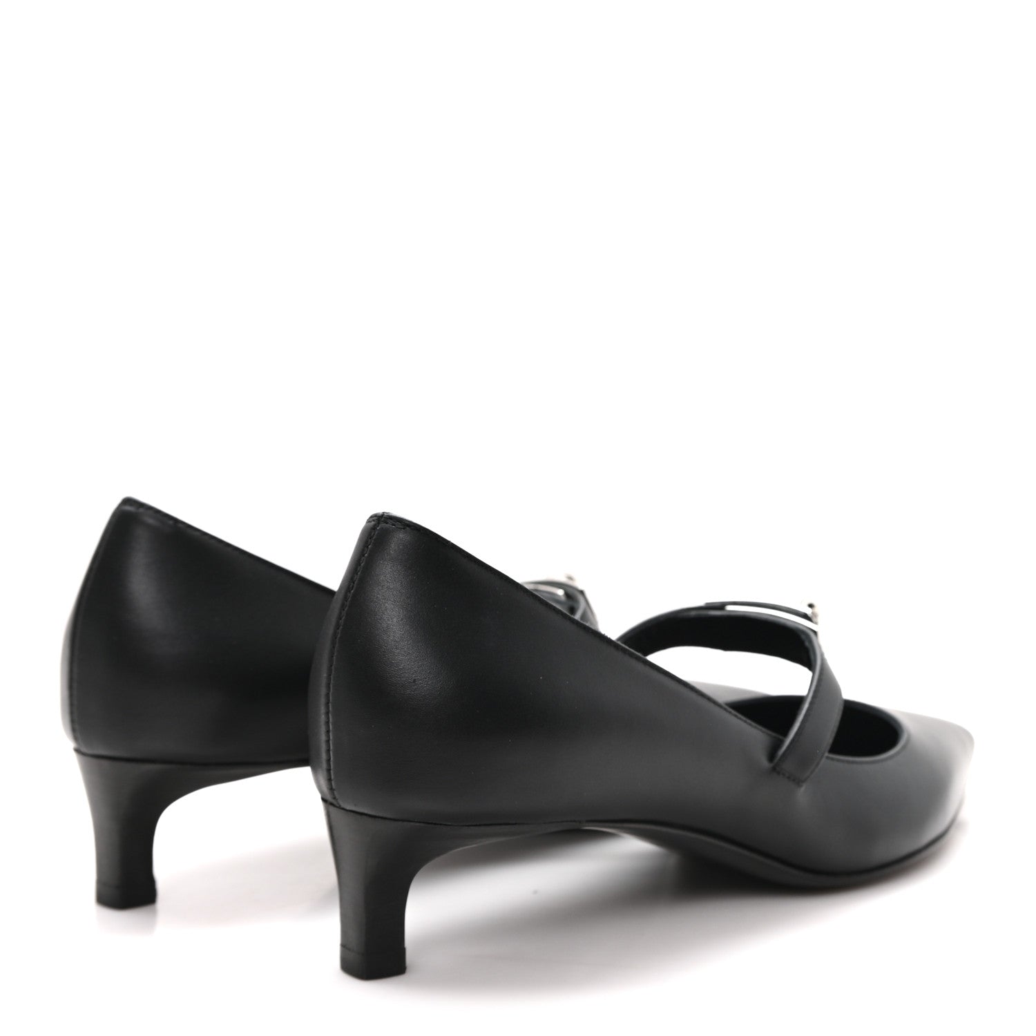 Hermes Calfskin Kiara 40 Pumps 35.5 Black 5 of 10