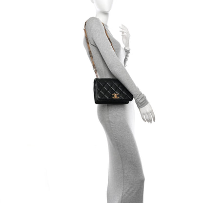 Chanel Lambskin Quilted On And On Small Chain Flap Black 2 of 11