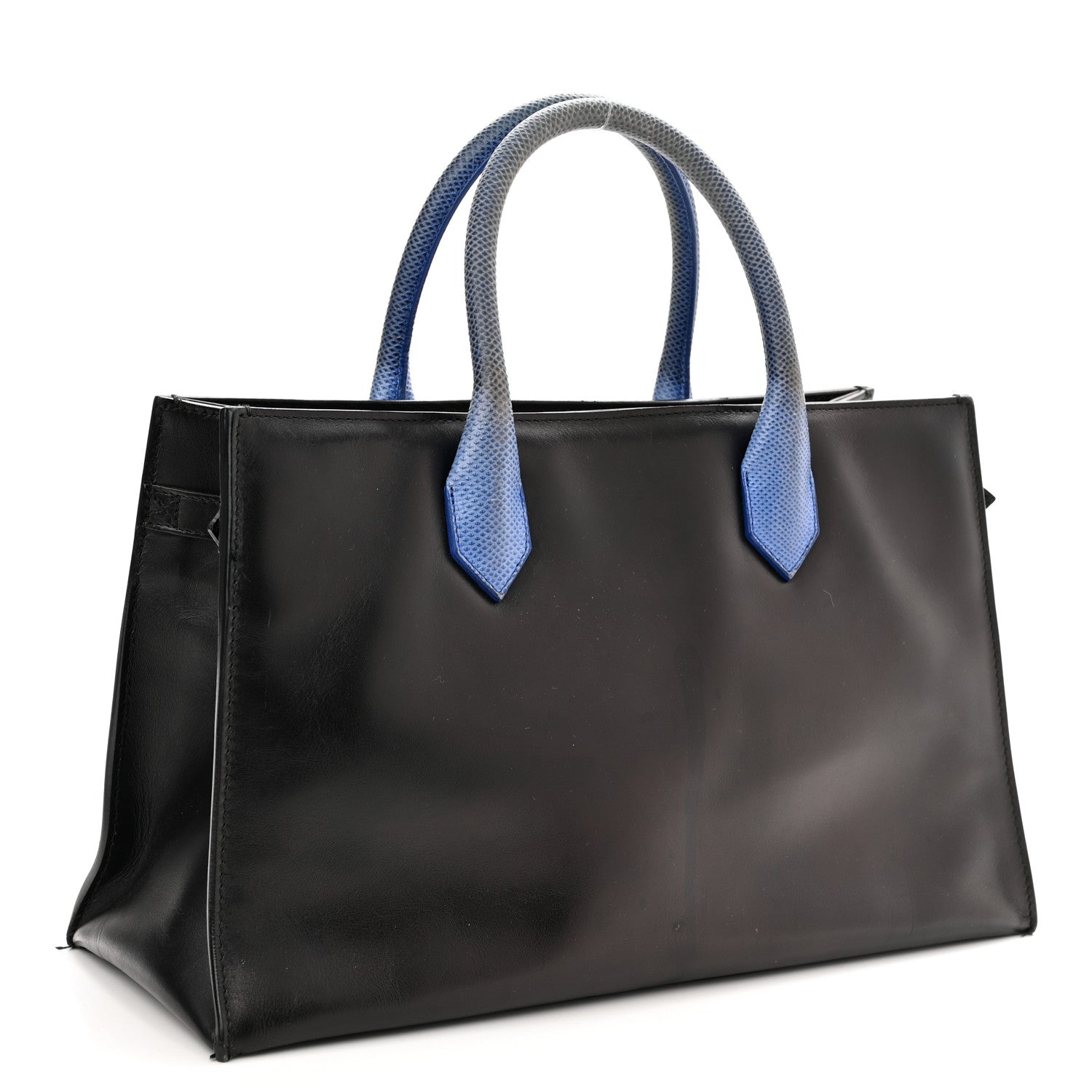 Balenciaga Calfskin Karung Padlock Nude Work XS Bag Black Electric Blue 3 of 20