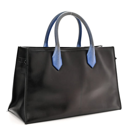 Balenciaga Calfskin Karung Padlock Nude Work XS Bag Black Electric Blue 3 of 20