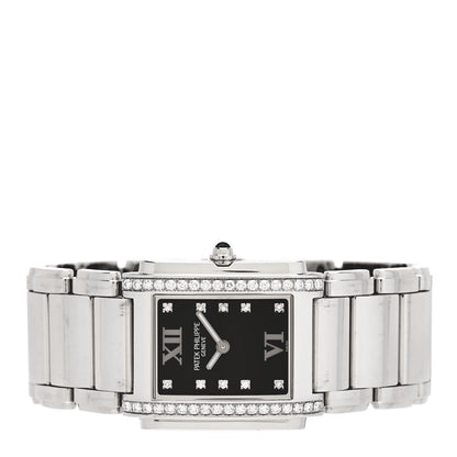Patek Philippe Stainless Steel Diamond 25mm Twenty-4 Quartz Watch Black 4910/10A-001 2 of 6