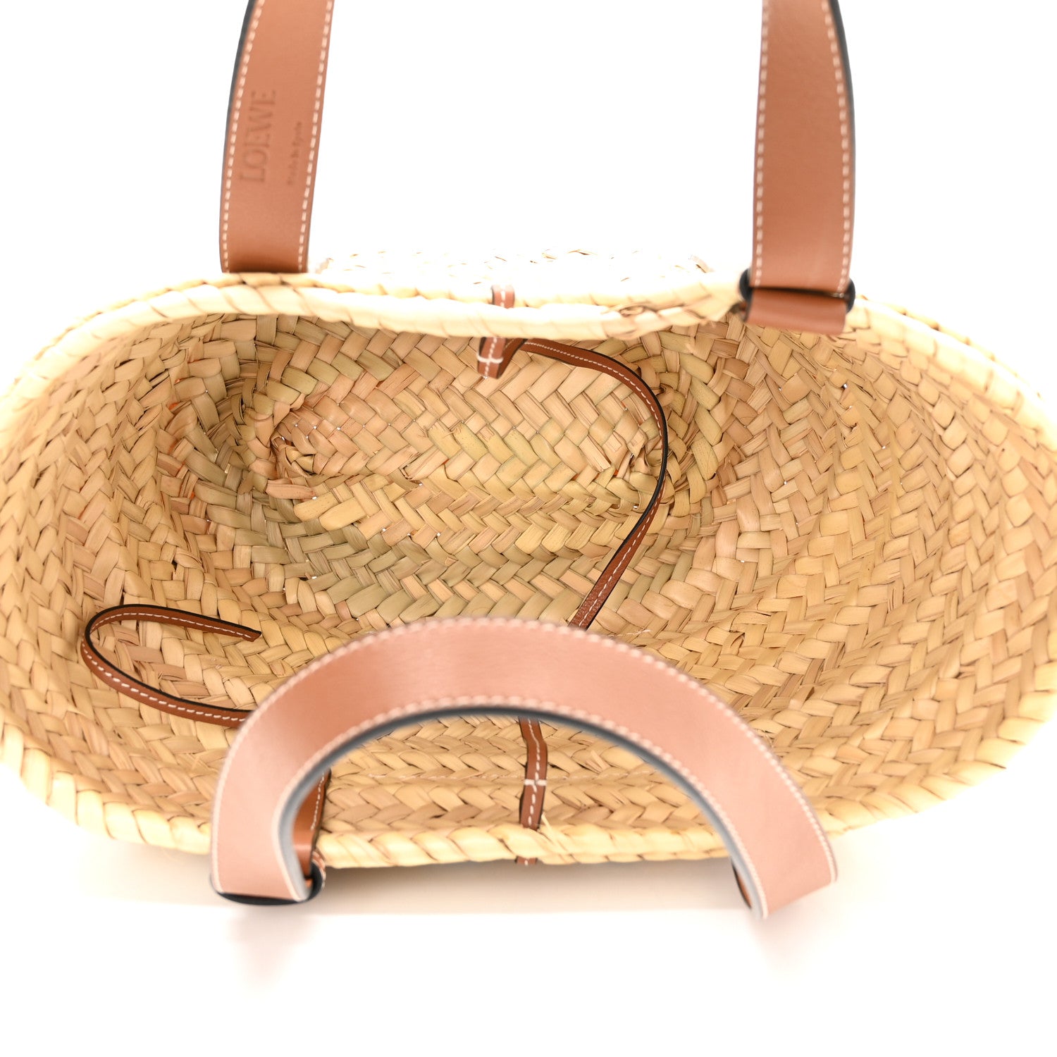 Loewe Raffia Small Stones Basket Tote Bag Natural Tan 5 of 9