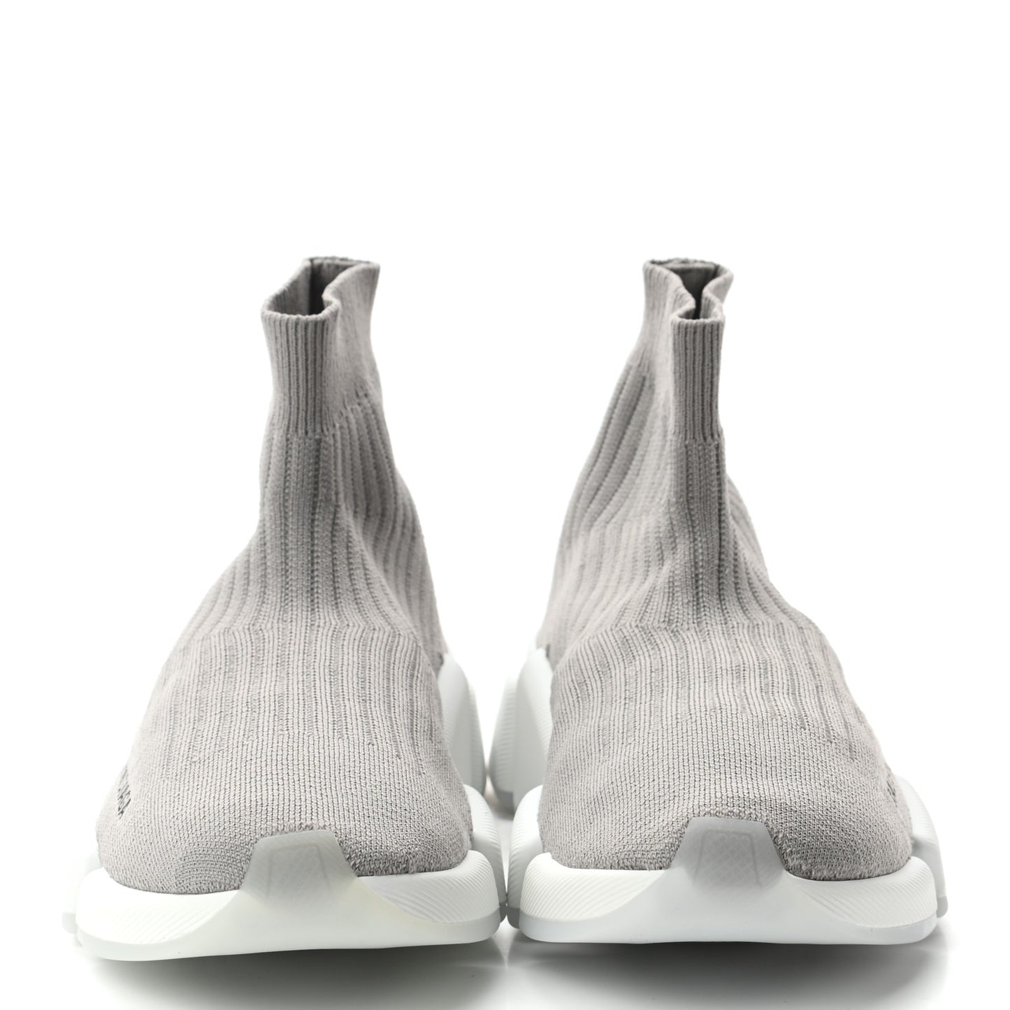 Ribbed Knit Womens Speed 2.0 Transparent Sole Sneakers 37 Baltic Grey White