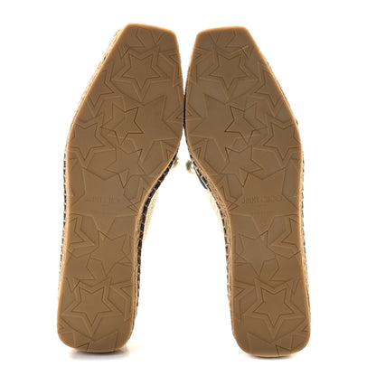 Jimmy Choo Raffia Embellished Dru Espadrilles 38.5 Beige 6 of 9