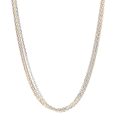 Cartier 18K Pink Yellow White Gold Three Chain Necklace 1 of 5