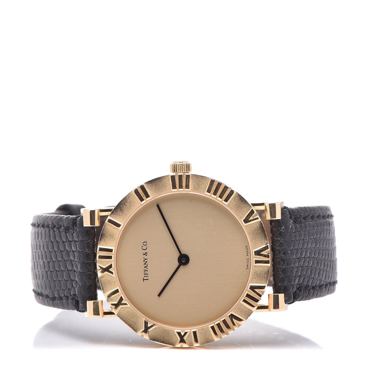 Tiffany 18K Yellow Gold Lizard 31mm Atlas Quartz Watch Gold 3 of 9