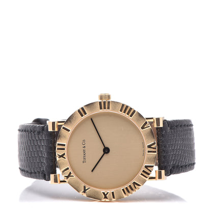 Tiffany 18K Yellow Gold Lizard 31mm Atlas Quartz Watch Gold 3 of 9