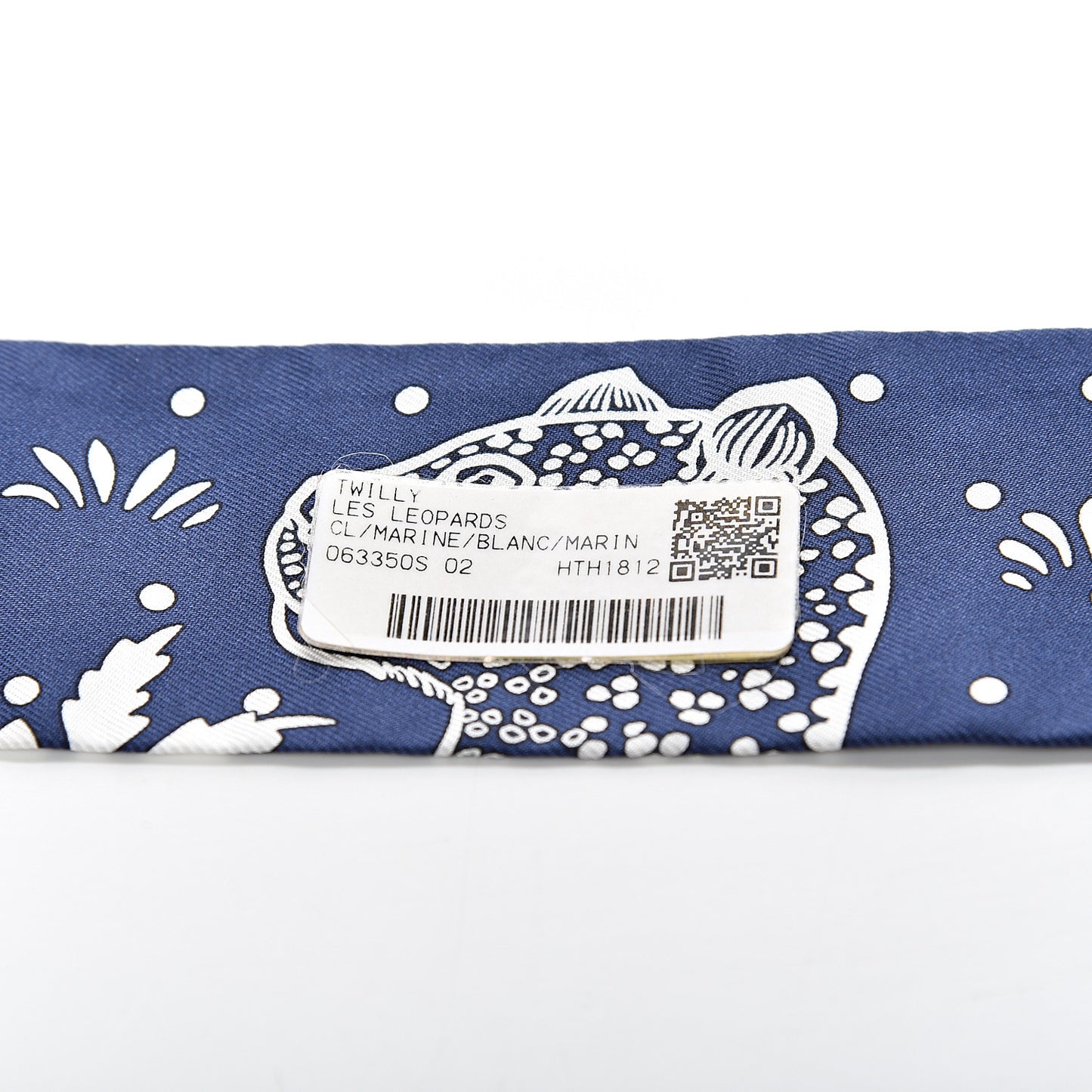 Silk Les Leopards Twilly Marine White