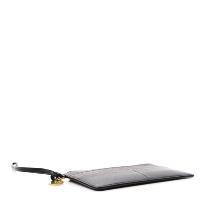 Givenchy Calfskin GV3 Wristlet Zip Card Holder Black Grey 4 of 6