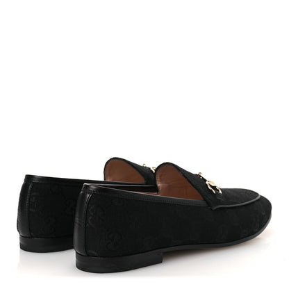Gucci Monogram Jumbo GG Malaga Kid Horsebit Womens Jordaan Loafers 38 Black 5 of 11