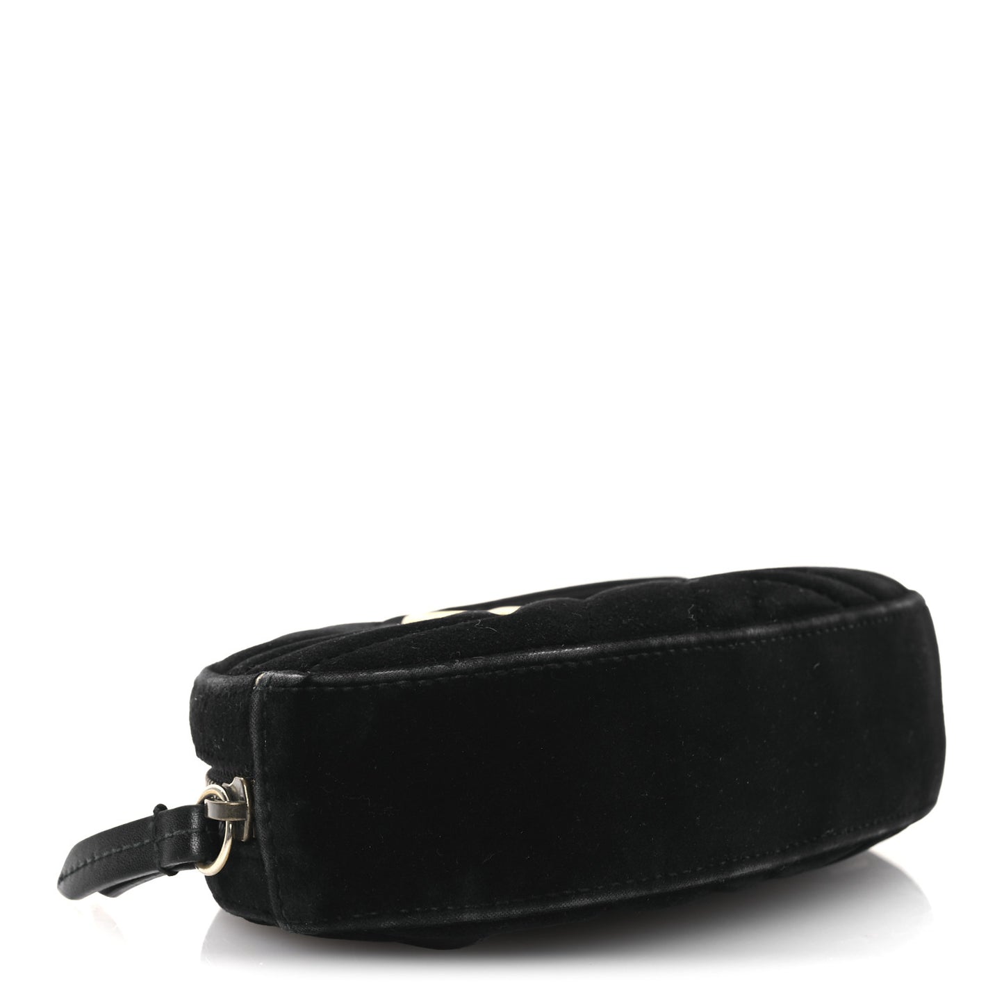 Velvet Matelasse GG Marmont Belt Bag Black