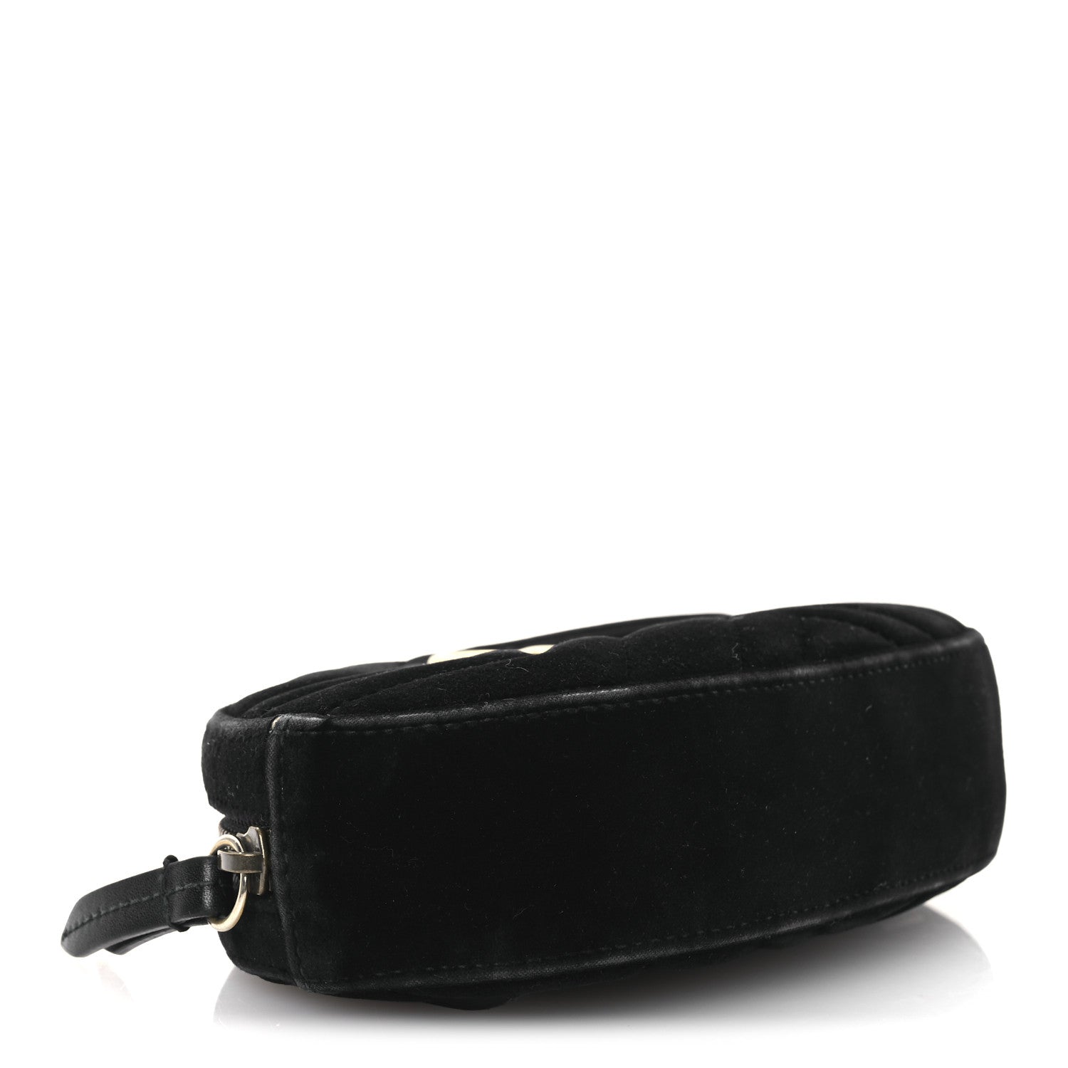 Gucci Velvet Matelasse GG Marmont Belt Bag Black 4 of 15