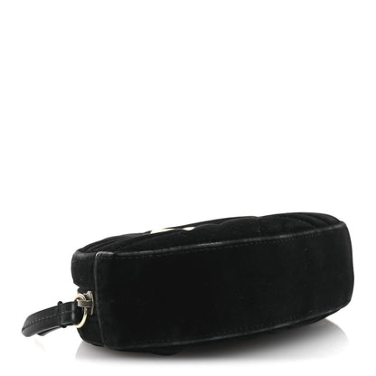 Gucci Velvet Matelasse GG Marmont Belt Bag Black 4 of 15
