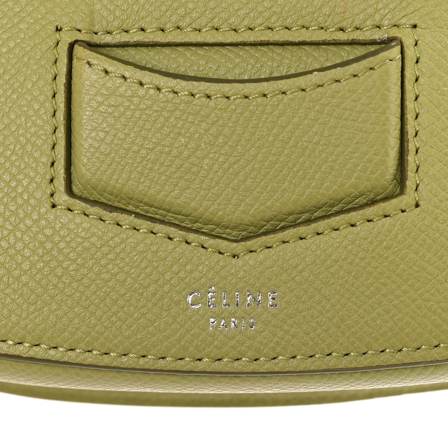 Celine Grained Calfskin Small Trotteur Sage 6 of 9