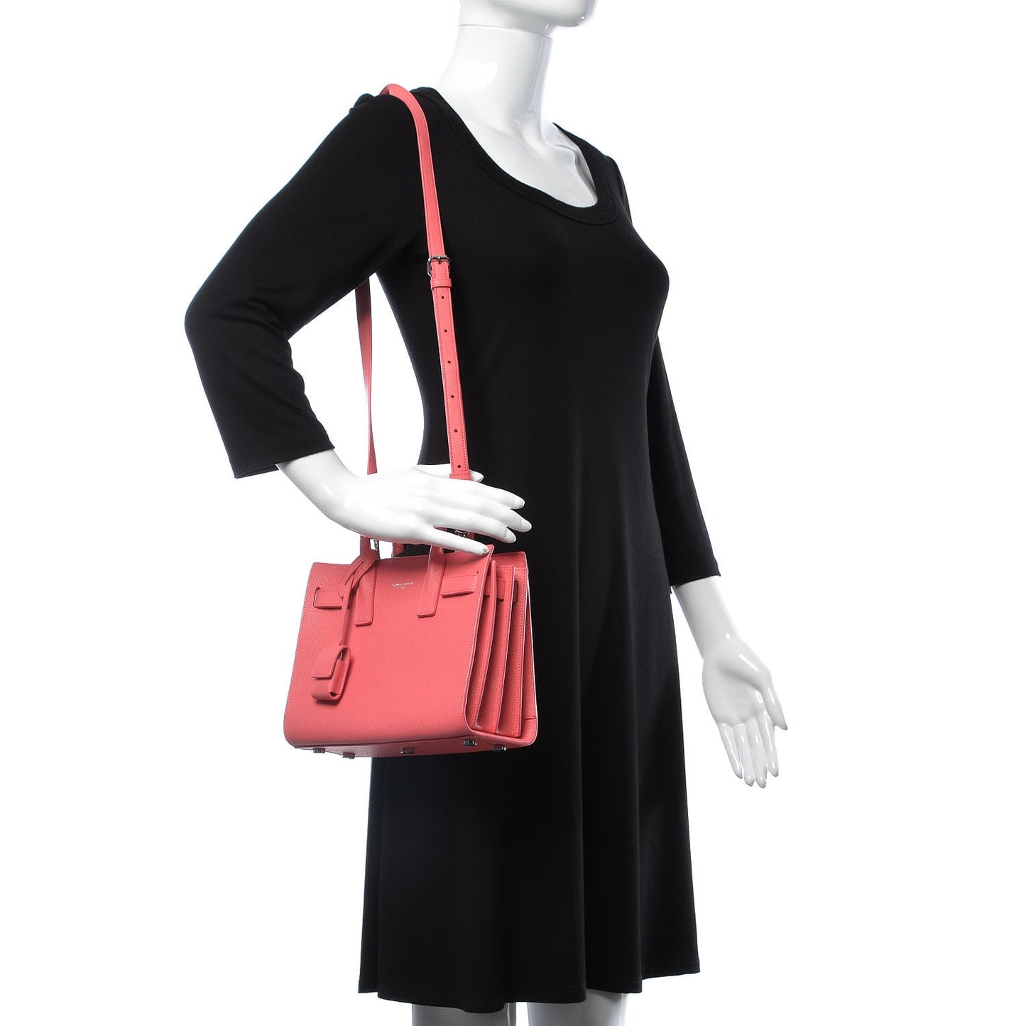 Grained Calfskin Nano Sac De Jour Coral