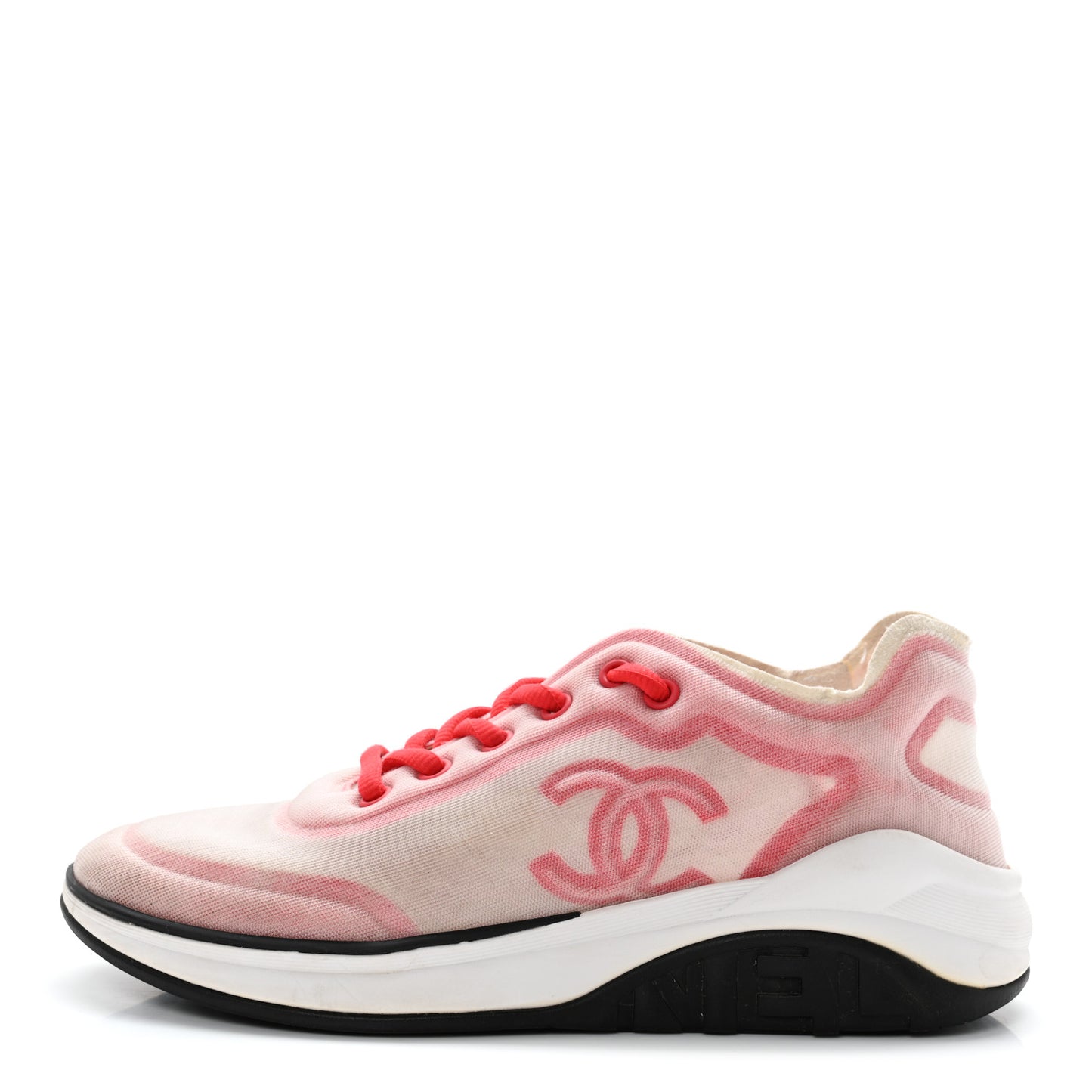 Mesh Lycra Womens CC Sneakers 37 White Red