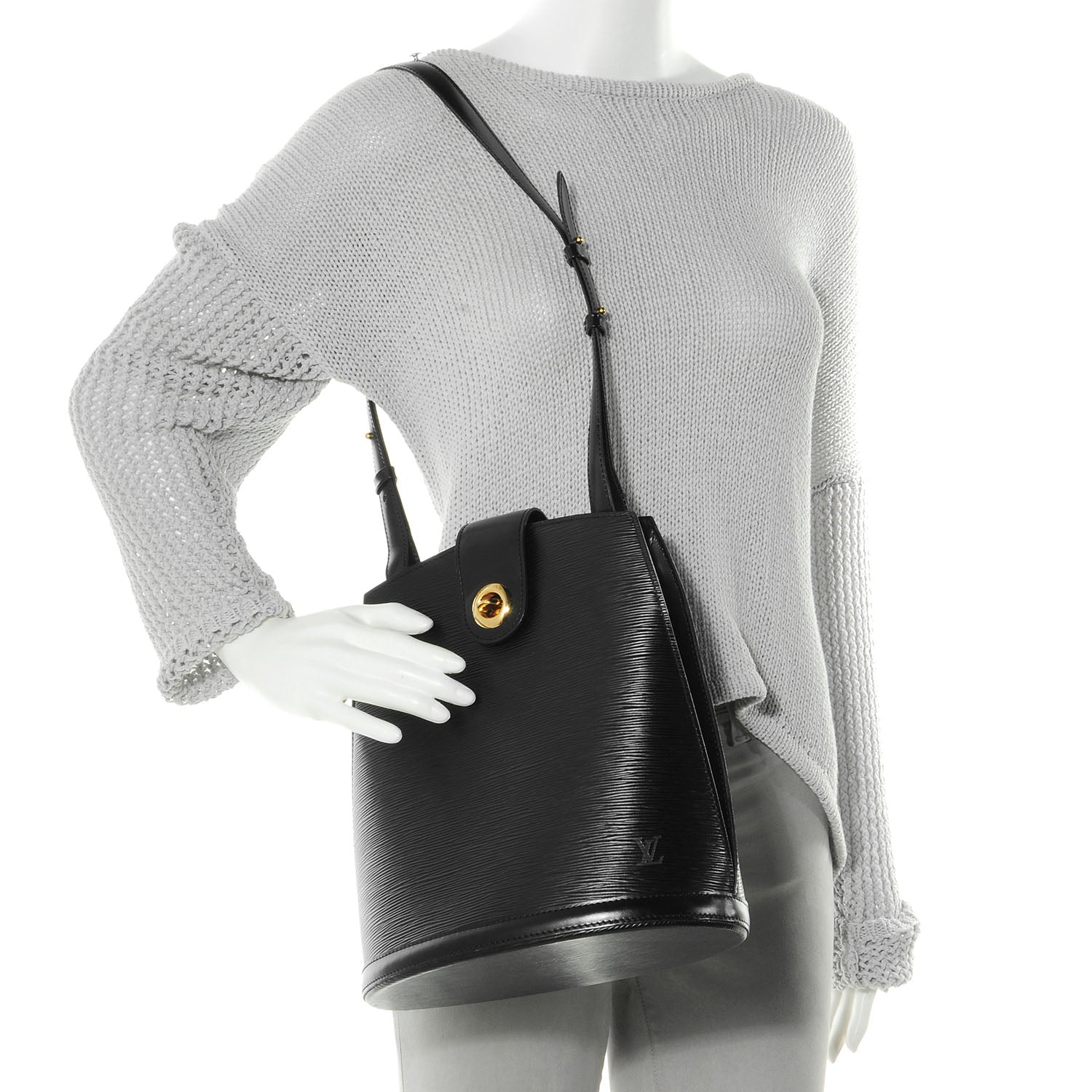 Louis Vuitton Epi Cluny Black 2 of 7