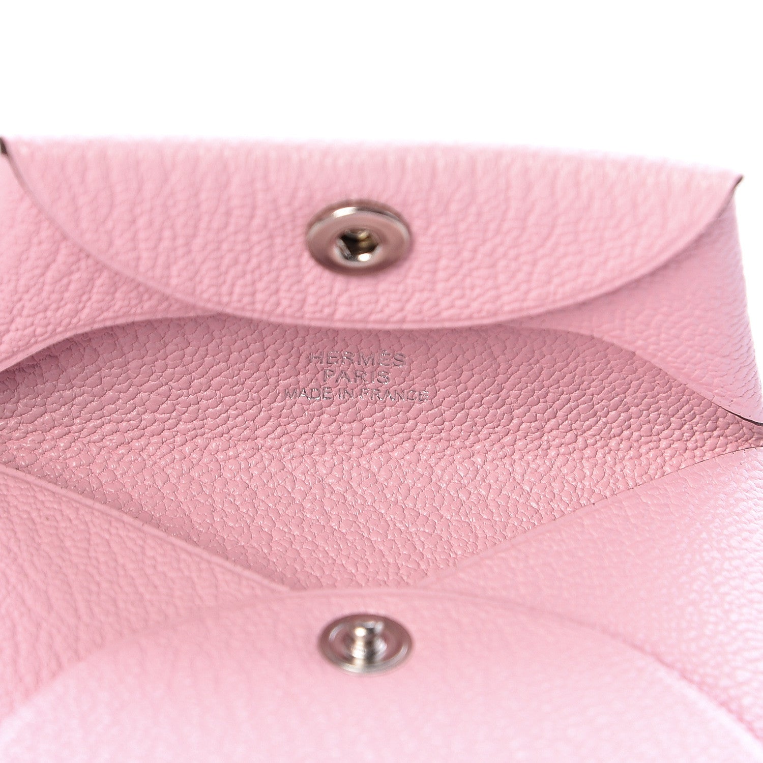 Hermes Chevre Mysore Bastia Coin Purse Rose Sakura 6 of 7