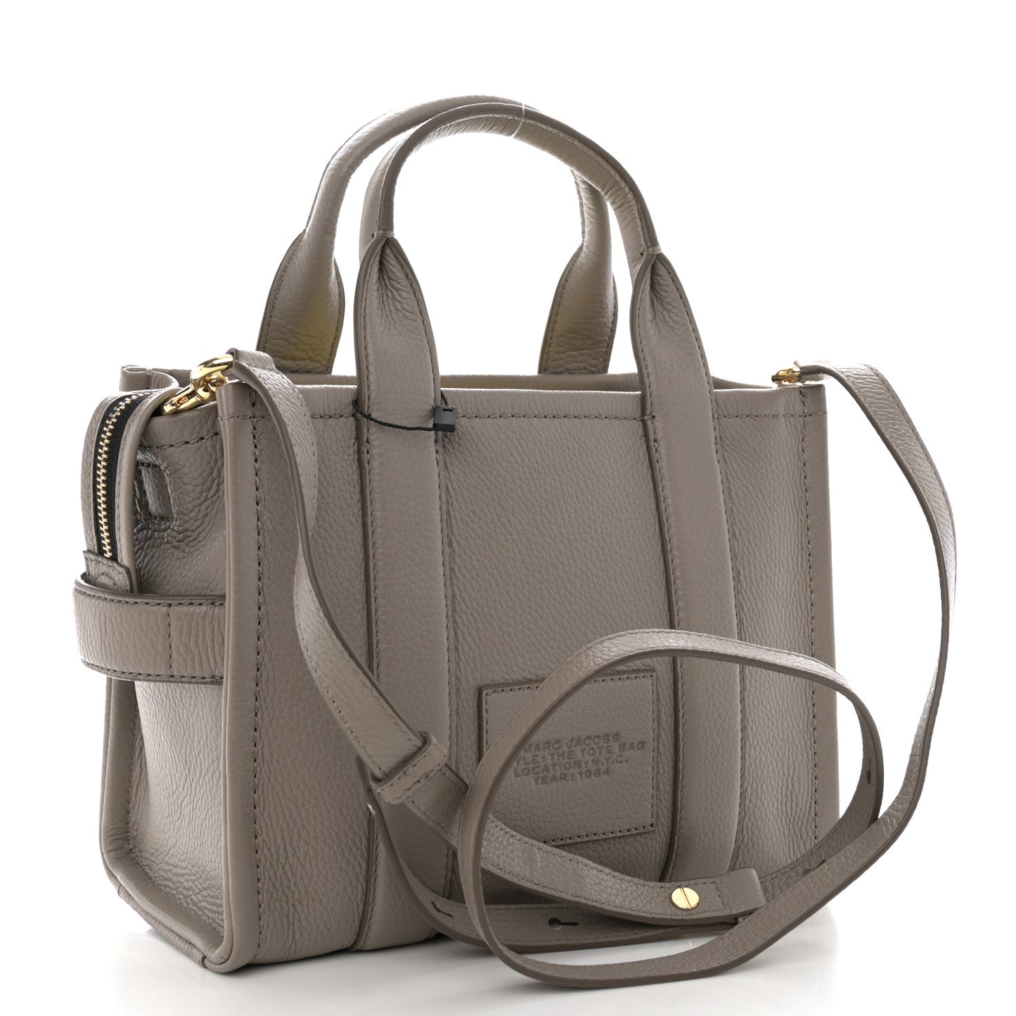 Grained Calfskin Small The Tote Bag Cement