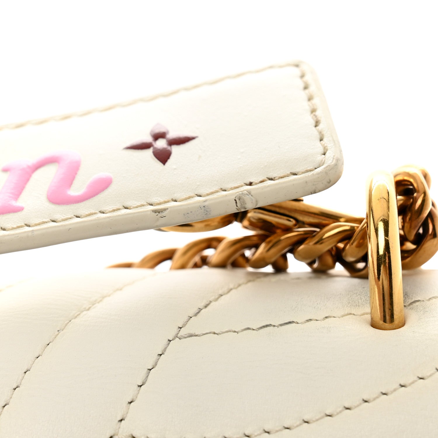 Louis Vuitton Calfskin New Wave Chain PM White 12 of 16