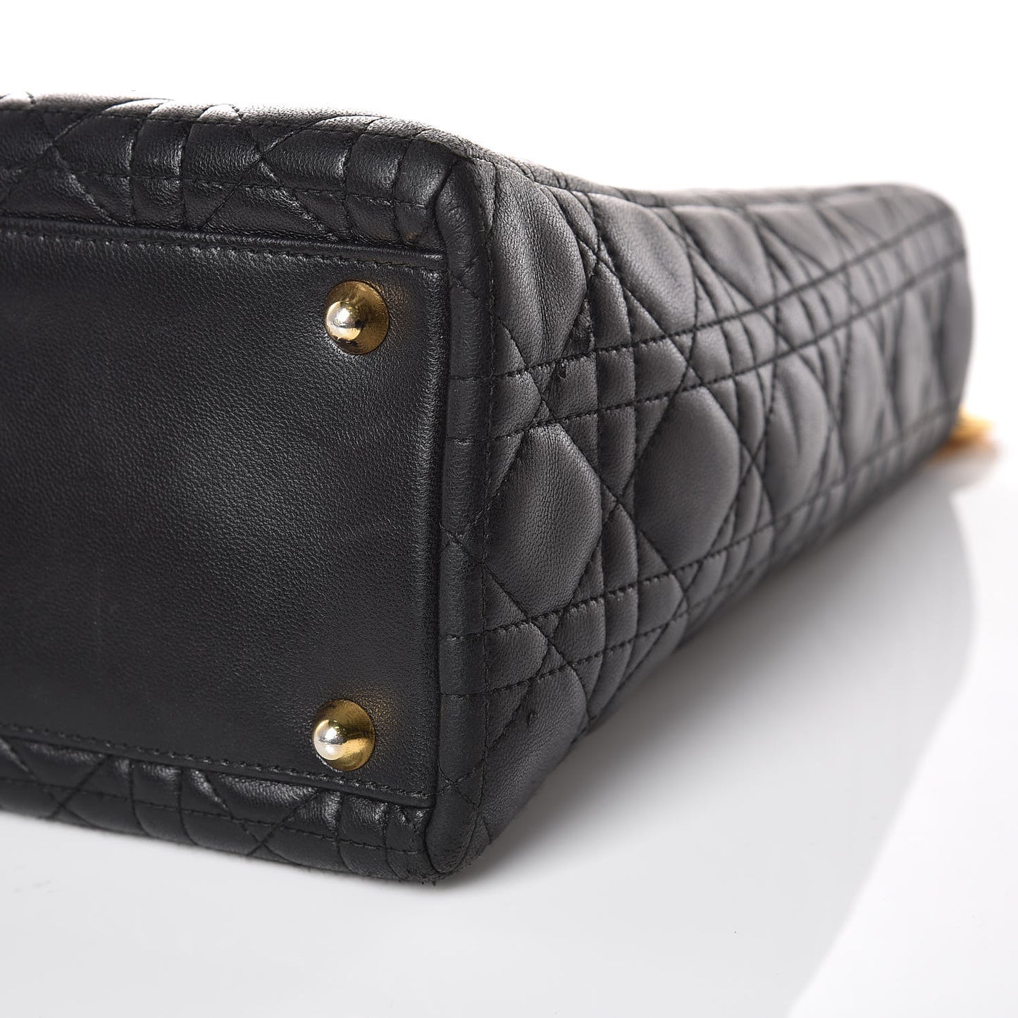 Lambskin Cannage Large Lady Dior Black