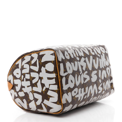 Louis Vuitton Monogram Graffiti Speedy 30 Silver 4 of 16