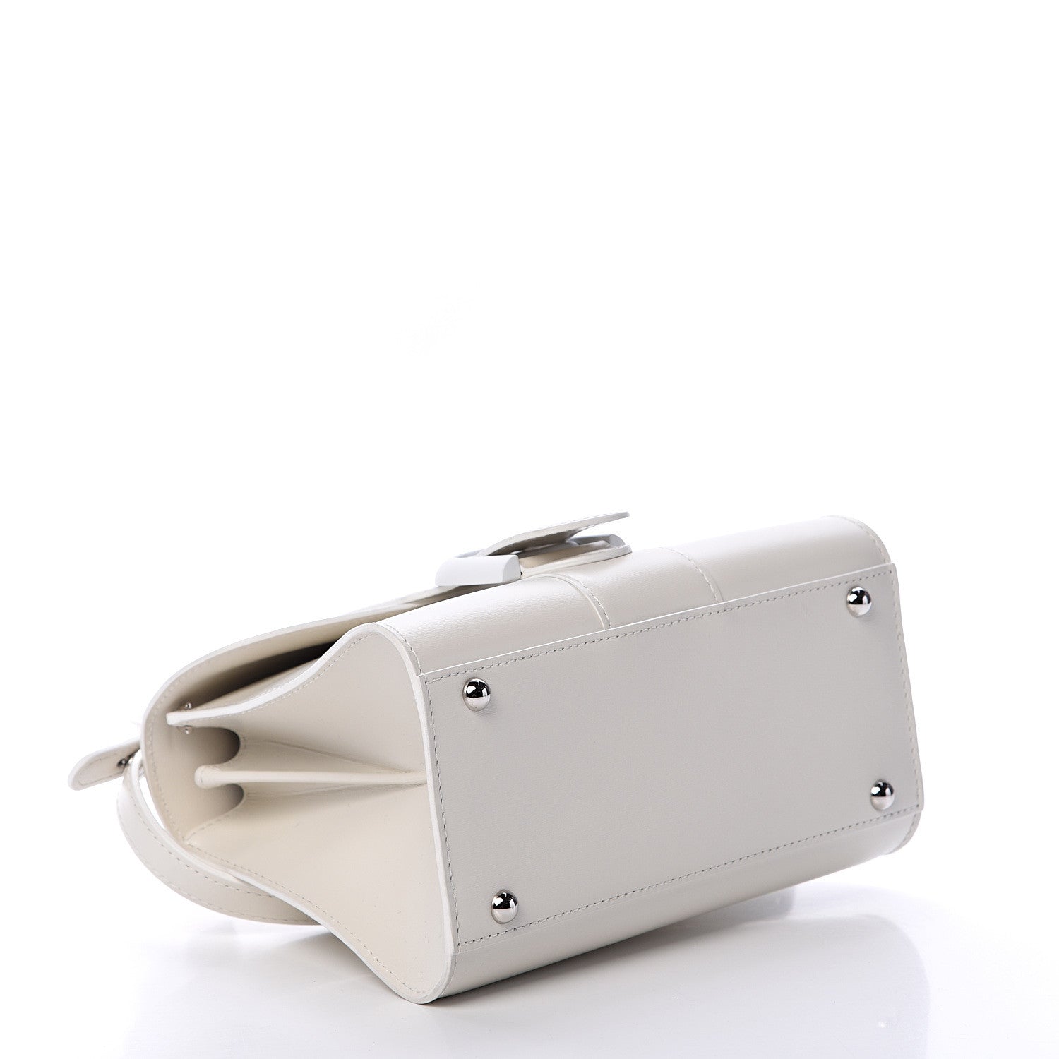 Delvaux Box Calfskin Mini Brillant Satchel Ivory 3 of 13